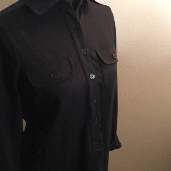 Ralph Lauren women’s black long sleeve painter dress midi size SP - Picture 3 of 9